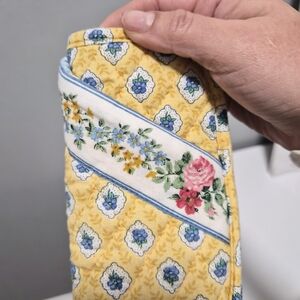Vera Bradley Yellow and Blue Floral Fabric